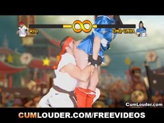 Porn and Violence in this adult film Parody of Street Fighter