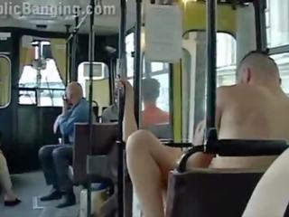 Ekstrem offentlig xxx film i en by buss med alle den passenger titting den par faen