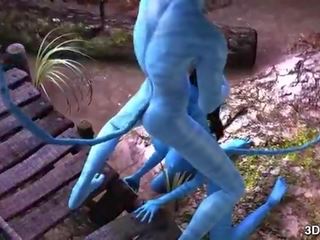 Avatar lepota analno zajebal s velika modra član