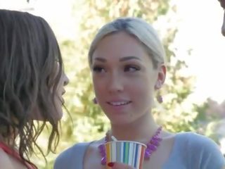 Interracial threesome with Lily LaBeau and Abella Danger