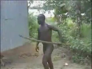 Marvellous άτακτος/η ακατέργαστος σκληρά αφρικάνικο ζούγκλα γαμήσι!
