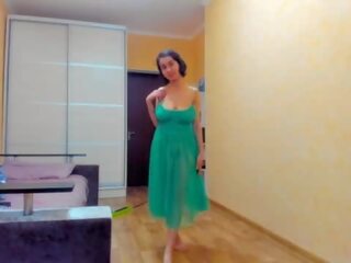महान myla एंजल में हरा transparent dress&excl;